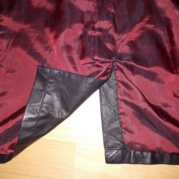 John Varvatos Black Leather Lambskin Blazer Jacket (fits Large – Xlarge) - Picture 8 of 9